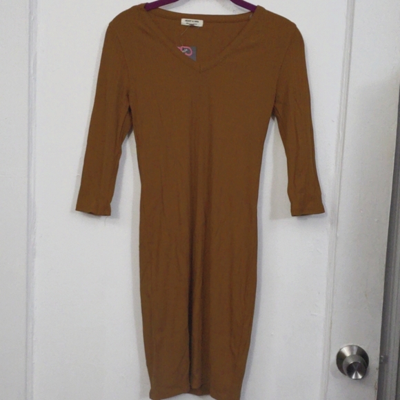 Pumpkin Spice Rust Midi Dress - Picture 1 of 5